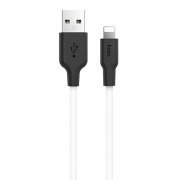 Кабель Hoco X21 Plus (USB - lightning) 100см (черно-белый)