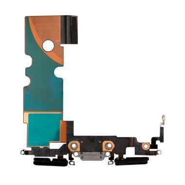 Шлейф для Apple iPhone 8 на разъем зарядки/микрофон (белый) Премиум &mdash; 2